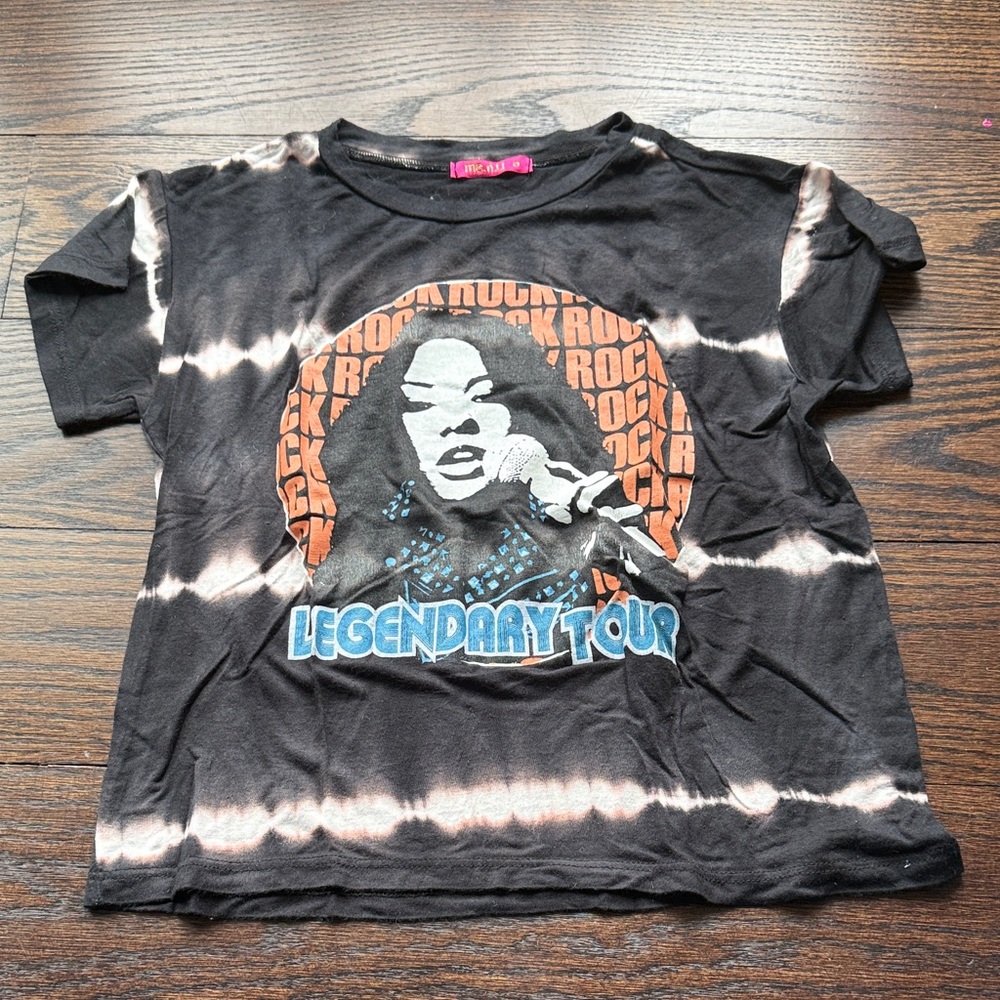 me.n.u. Black and Orange Legendary Tour Kids Tee